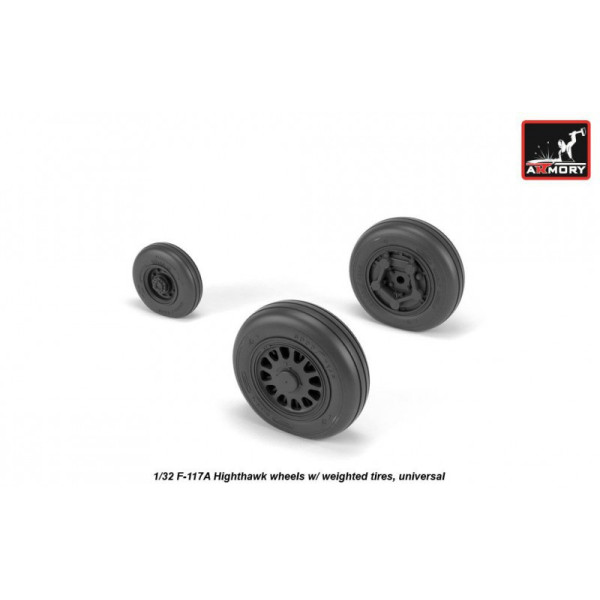 F-117A wheels w/ weighted tires 1/32 Armory Models AR AW32305