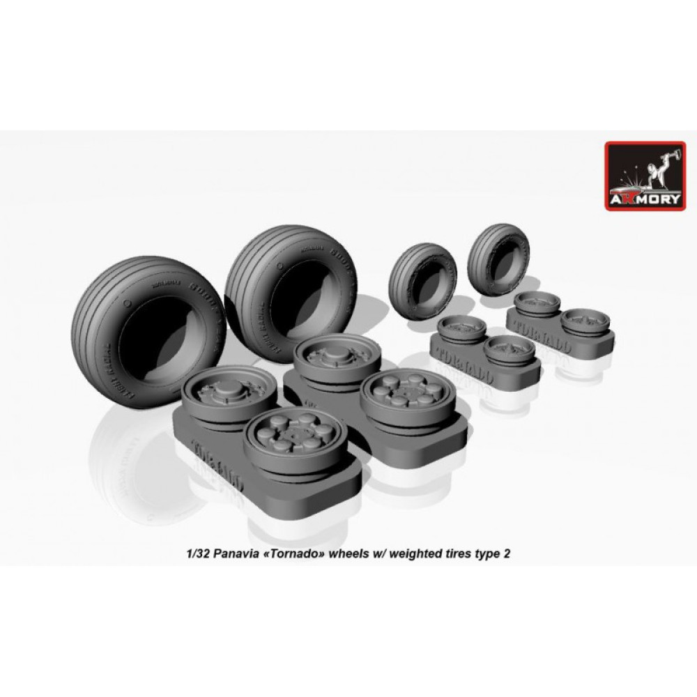 Колеса для Panavia "Tornado" з шинами тип 2 1/32 Armory Models AR AW32501b
