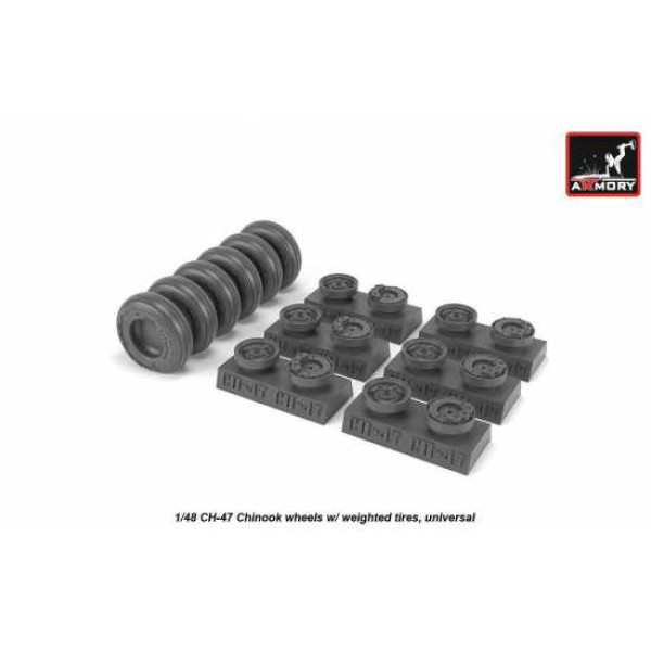 CH-47 Chinook wheels w/ weighted tires 1/35 Armory Models AR AW35301
