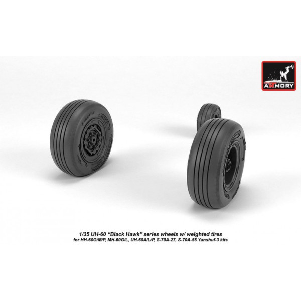 UH-60 Black Hawk колеса з навантаженими шинами 1/35 Armory Models AR AW35303