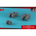 Concorde wheels w/ weighted tires, late 1/72 Armory Models AR AW72509
