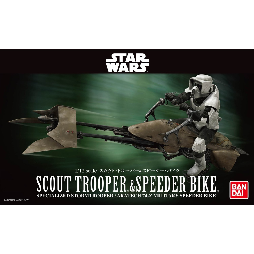  Scout Trooper & Speeder Bike Star Wars 1/12 Bandai 196693