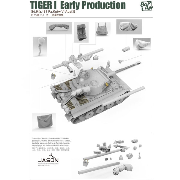 German Tiger I Sd.Kfz.181 Early Type 1/35 Border model BT-010