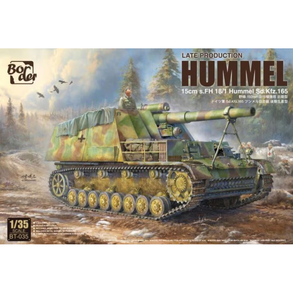 German 15cm s.FH 18/1 Hummel Sd. Kfz. 165 Late Production 1/35 Border model BT-035
