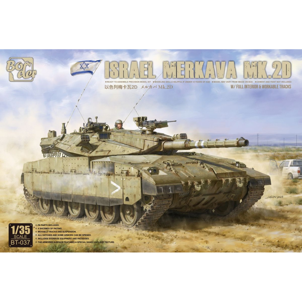 Israel Merkava Mk.2D W/ Full Interior & Workable Tracks  1/35 Border model BT-037