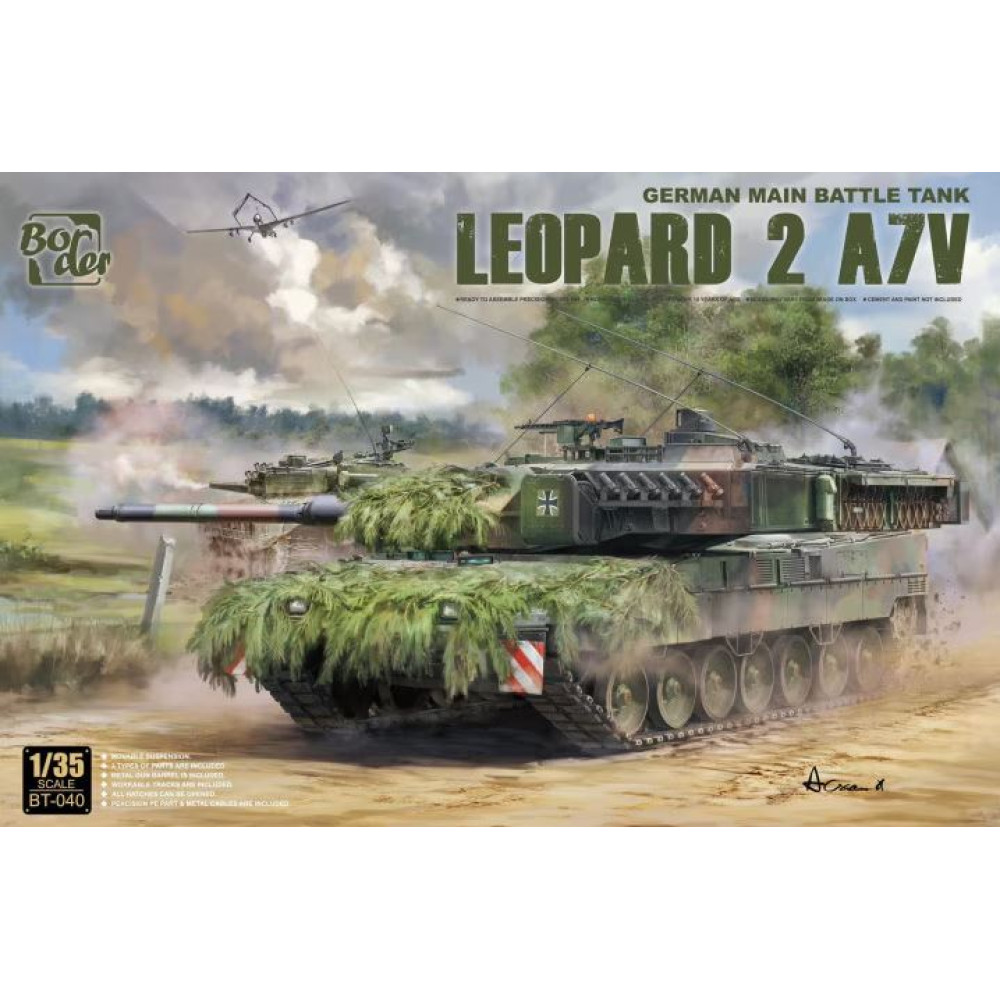 Leopard 2 A7V German main battle tank 1/35 Border model BT-040