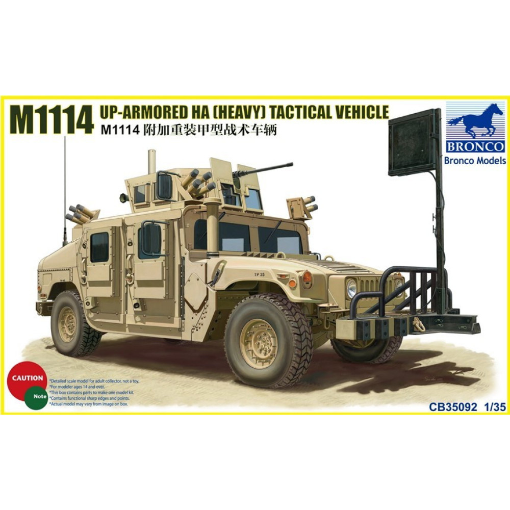 M1114 Up-Armored HA Tactical Vehicle 1/35 Bronco Models 35092