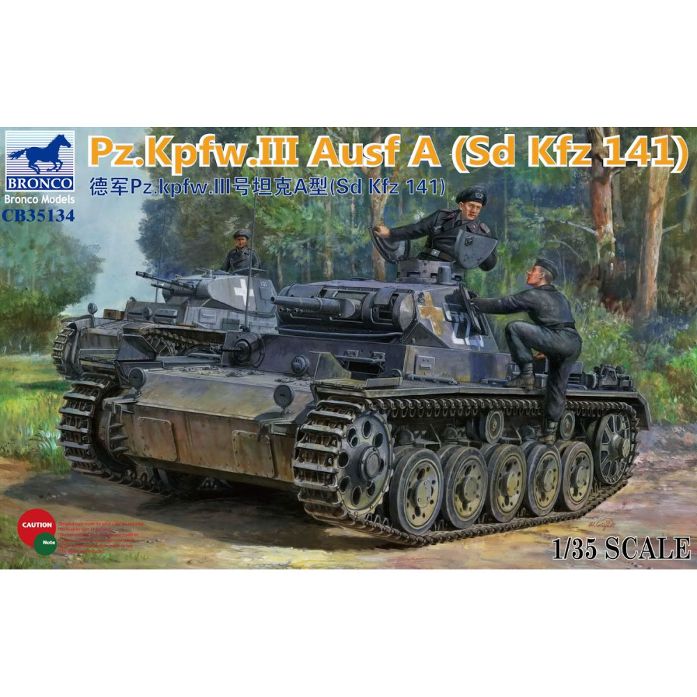 Pz.Kpfw. III Ausf.A (Sd Kfz 141)  1/35 Bronco Models 35134