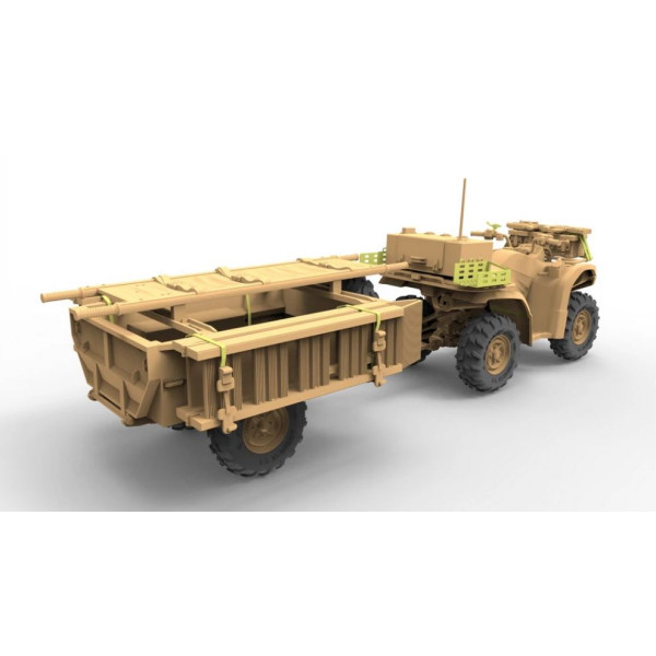 British Army ATV Quad Bike and Trailer w/Soldier 1/35 Bronco Models 35207