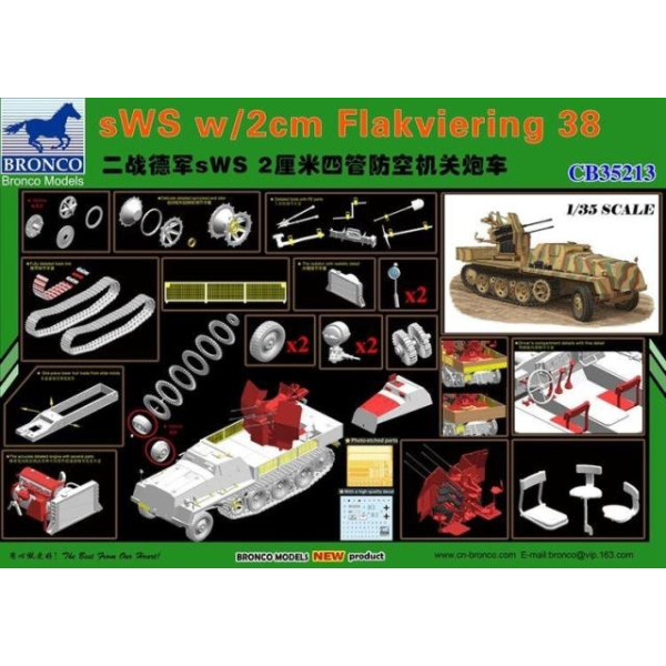 sWS w/2cm Flakviering 38   1/35 Bronco Models 35213