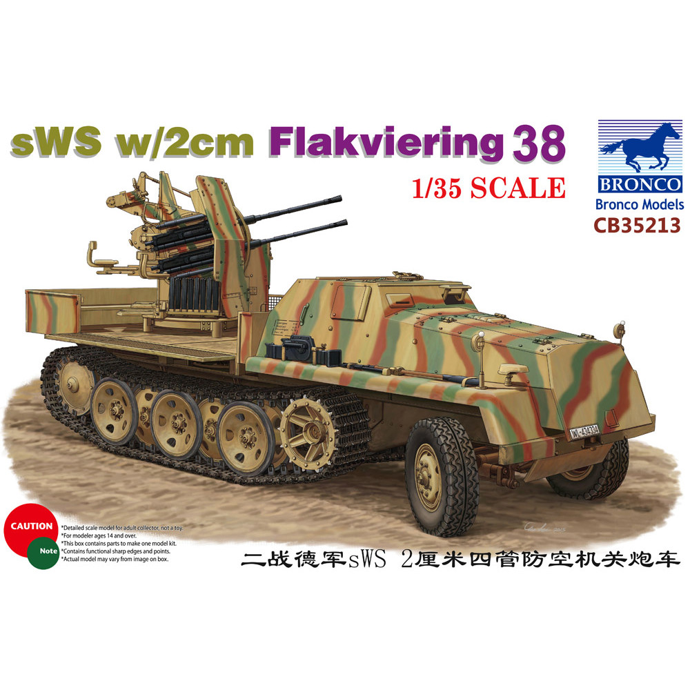 sWS w/2cm Flakviering 38   1/35 Bronco Models 35213