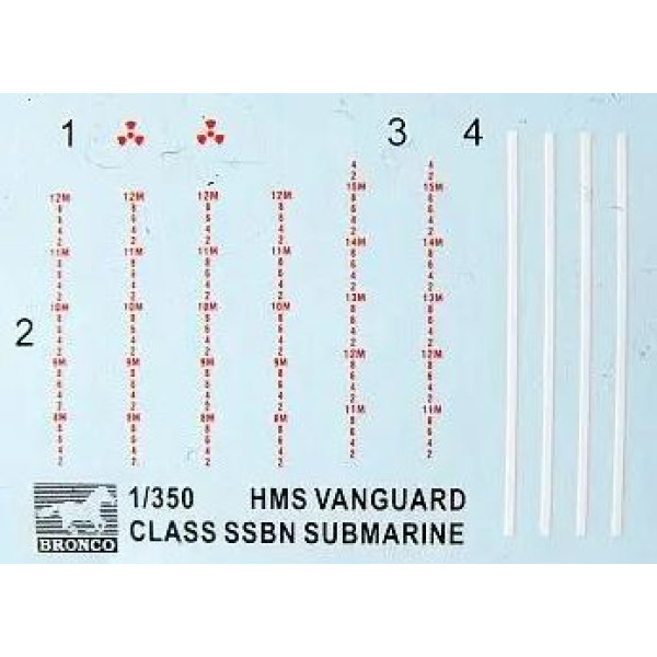  Submarine SSBN HMS Victorious S-29 Vanguard Class  1/350 Bronco NB5015