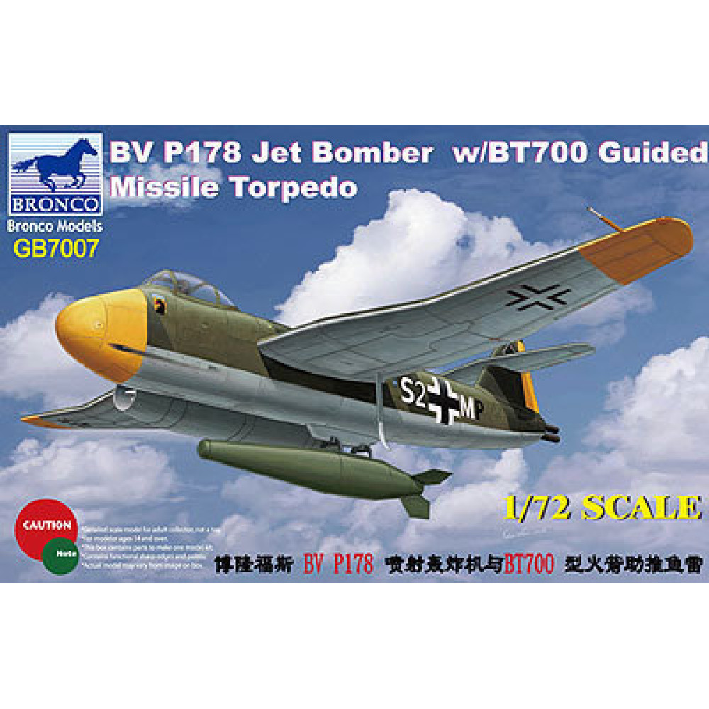BV P178 Jet Bomber w/BT700 Guided Missile Torpedo 1/72 Bronco Models GB7007