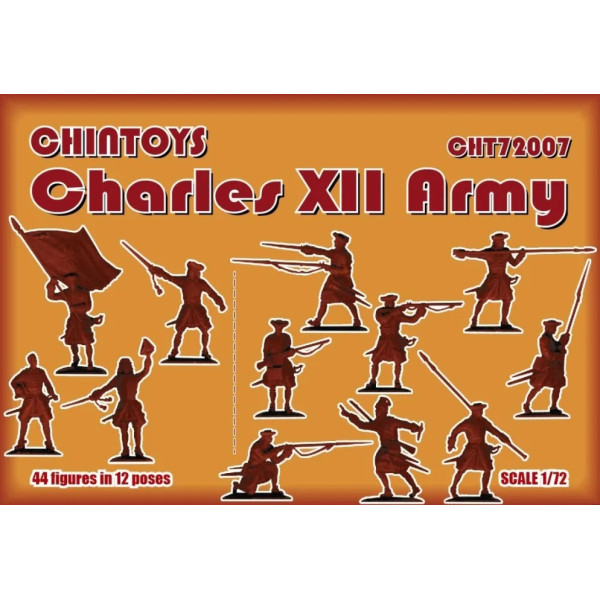 Армії Карла XII  Набір #1 (44 фігурки, 12 поз) 1/72 Chintoys 72007