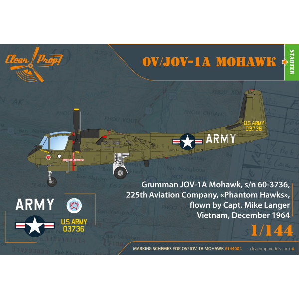 OV-1A/JOV-1A Mohawk (STARTER KIT)  1/144 Clear Prop 144004