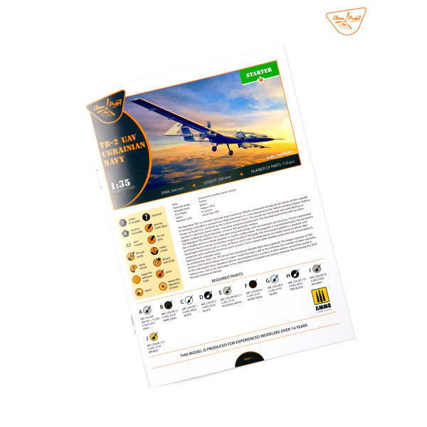TB.2 UAV in UKRAINIAN NAVY (STARTER KIT) 1/35 Clear Prop 3503