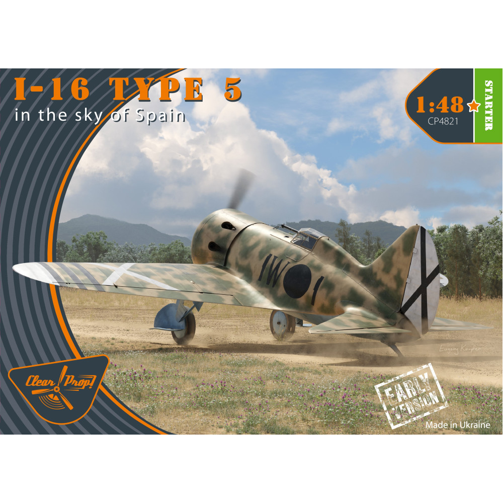 I-16 type 5 (in the sky of Spain early version)  1/48 Clear Prop 4821