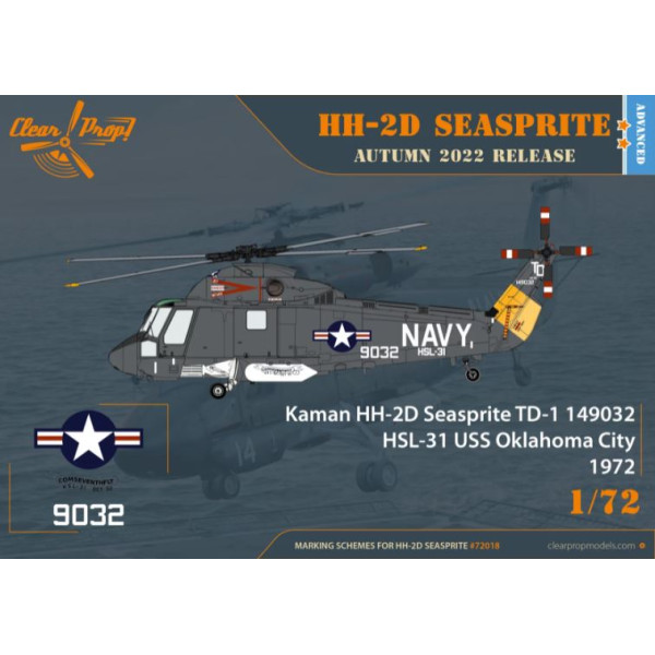  Kaman HH-2D Seasprite 1/72 Clear Prop 72018