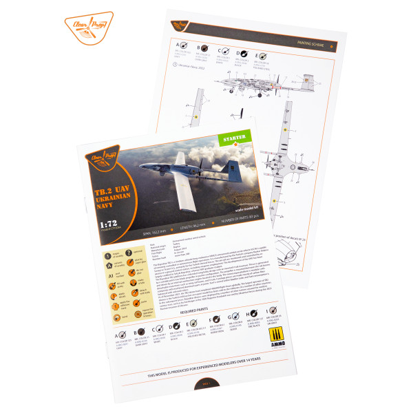 TB.2 UAV UKRAINIAN NAVY  STARTER KIT 1/72 Clear Prop 72034