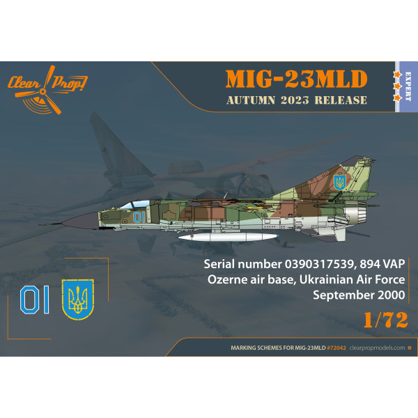 MiG-23MLD The last Ukrainian Flogger-К Expert kit 1/72 Clear Prop 72042