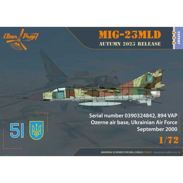 MiG-23MLD The last Ukrainian Flogger-К Expert kit 1/72 Clear Prop 72042