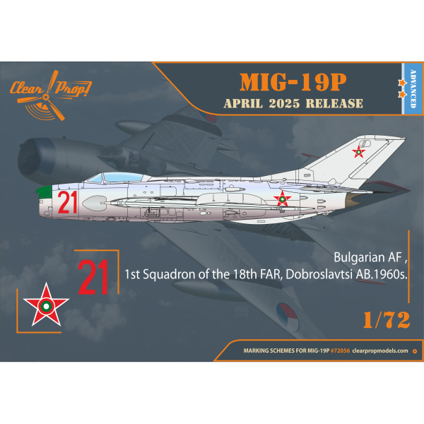 МіГ-19П - одномісний реактивний винищувач 1/72 Clear Prop 72056
