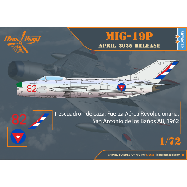 МіГ-19П - одномісний реактивний винищувач 1/72 Clear Prop 72056