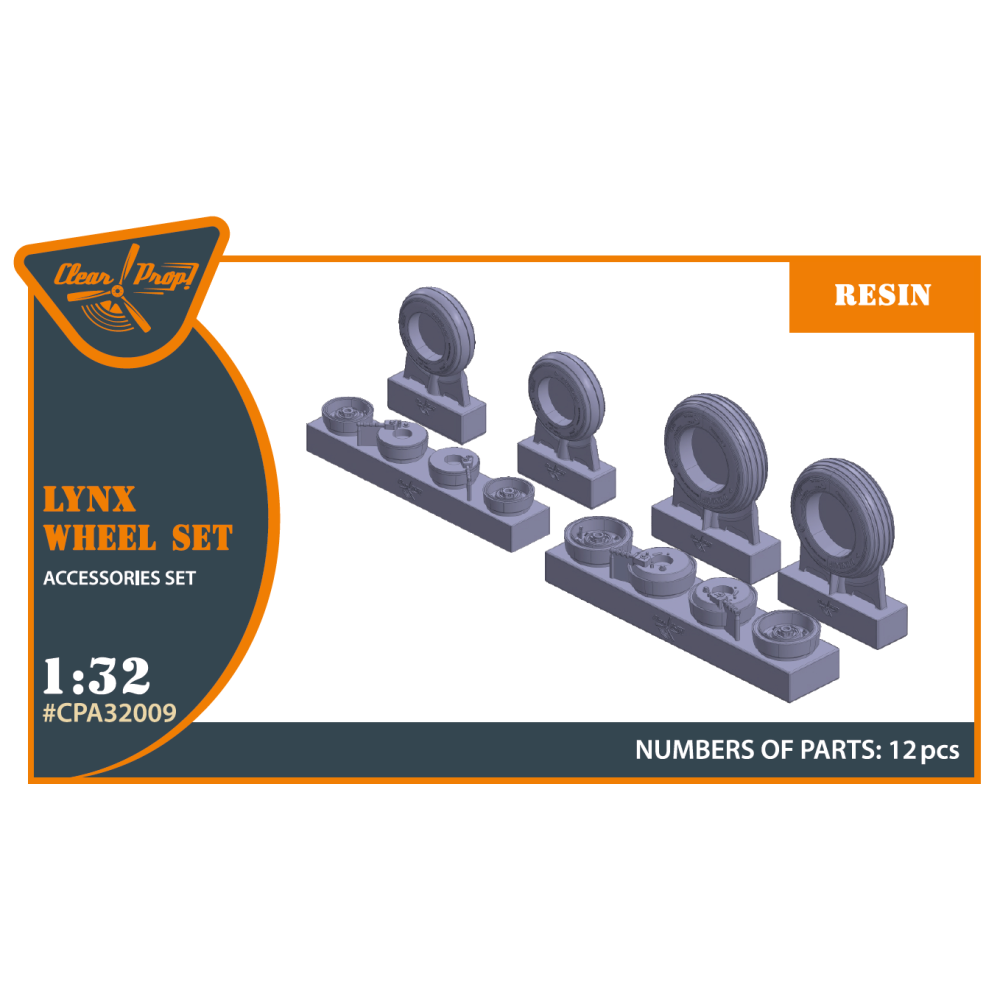 Westland Lynx  Wheel set (Resin) 1/32 ClearProp CPA32009
