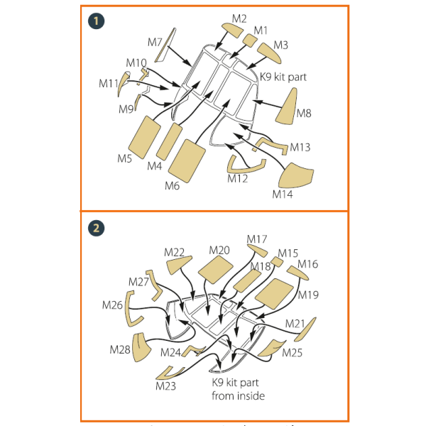 CH-54 painting mask on "yellow kabuki paper" for ICM kit 53054 1/35 ClearProp CPA35001