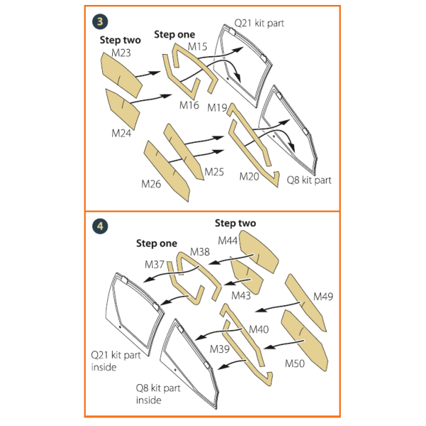 AH-64D/E Apache painting mask on "yellow kabuki paper" for TAKOM kit 1/35 ClearProp CPA35003