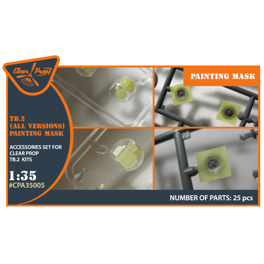 TB.2 painting mask on "yellow kabuki paper" 1/35 ClearProp CPA35005