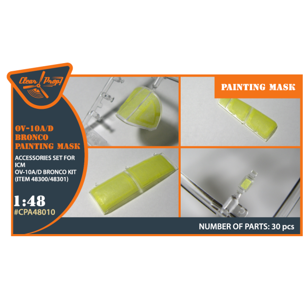 OV-10 A/D Bronko painting mask for ICM kit (48300/48301) "yellow kabuki paper" 1/48 ClearProp CPA48010