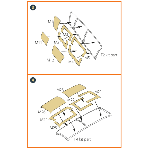 OV-10 A/D Bronko painting mask for ICM kit (48300/48301) "yellow kabuki paper" 1/48 ClearProp CPA48010