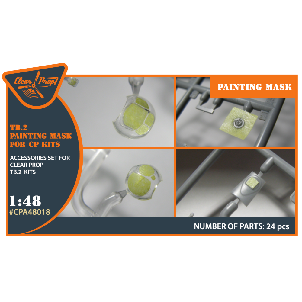 TB.2 painting mask on "yellow kabuki paper" 1/48 ClearProp CPA48018