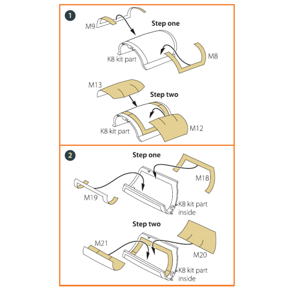 F-4G/E Phantom II painting mask on "yellow kabuki paper" for MENG kit 1/48 ClearProp CPA48028