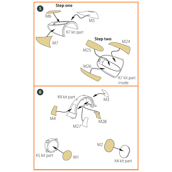 F-4G/E Phantom II painting mask on "yellow kabuki paper" for MENG kit 1/48 ClearProp CPA48028