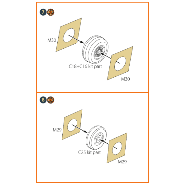 F-4G/E Phantom II painting mask on "yellow kabuki paper" for MENG kit 1/48 ClearProp CPA48028