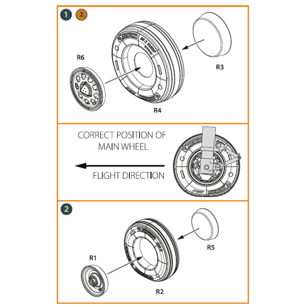F-35A Wheel set (Resin) 1/48 ClearProp CPA48033