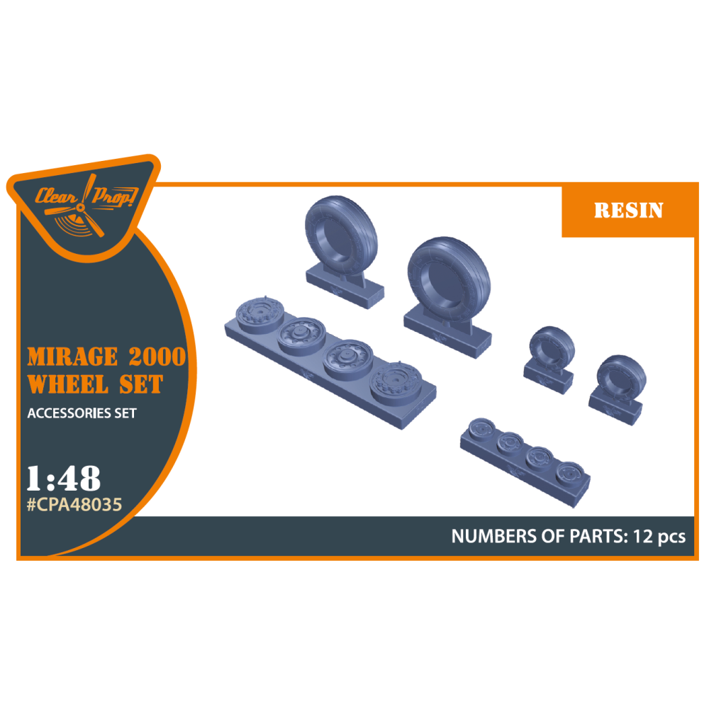 Mirage-2000 Wheel set (Resin) 1/48 ClearProp CPA48035