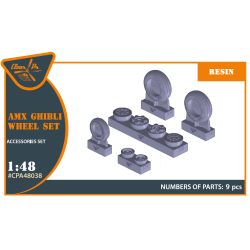 AMX Ghibli Wheel set (Resin) 1/48 ClearProp CPA48038