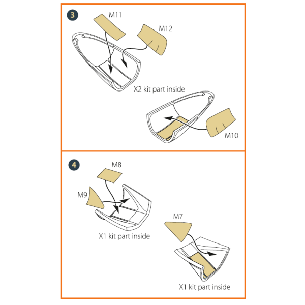 A2D-1 Skyshark painting mask on "yellow kabuki paper" for CP kit 1/48 ClearProp CPA48041
