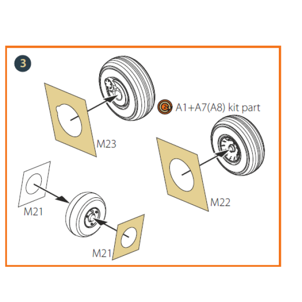 Culver PQ-14 (all versions) double-sided painting mask  for CP kit "yellow kabuki paper" 1/48 ClearProp CPA48042
