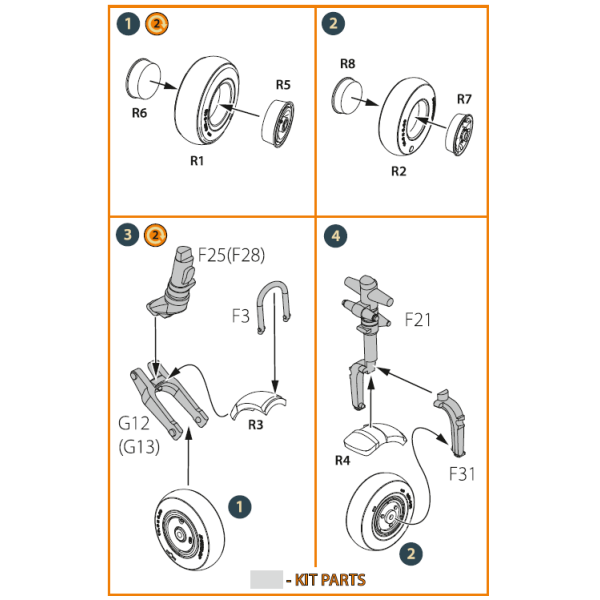 Gloster E28/39 Pioneer  Wheel set (Resin) 1/48 ClearProp CPA48044