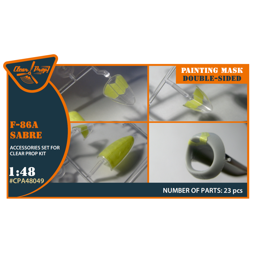 F-86A double-sided painting mask for CP kit "yellow kabuki paper" 1/48 ClearProp CPA48049