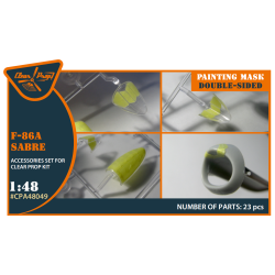 F-86A double-sided painting mask for CP kit "yellow kabuki paper" 1/48 ClearProp CPA48049