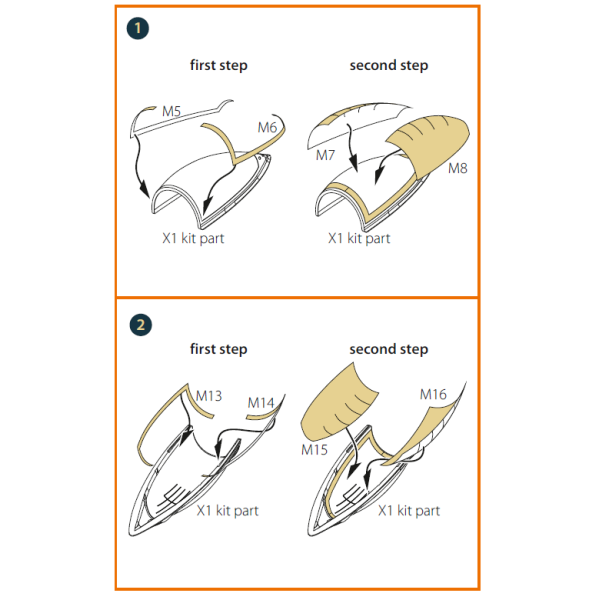 F-86A double-sided painting mask for CP kit "yellow kabuki paper" 1/48 ClearProp CPA48049