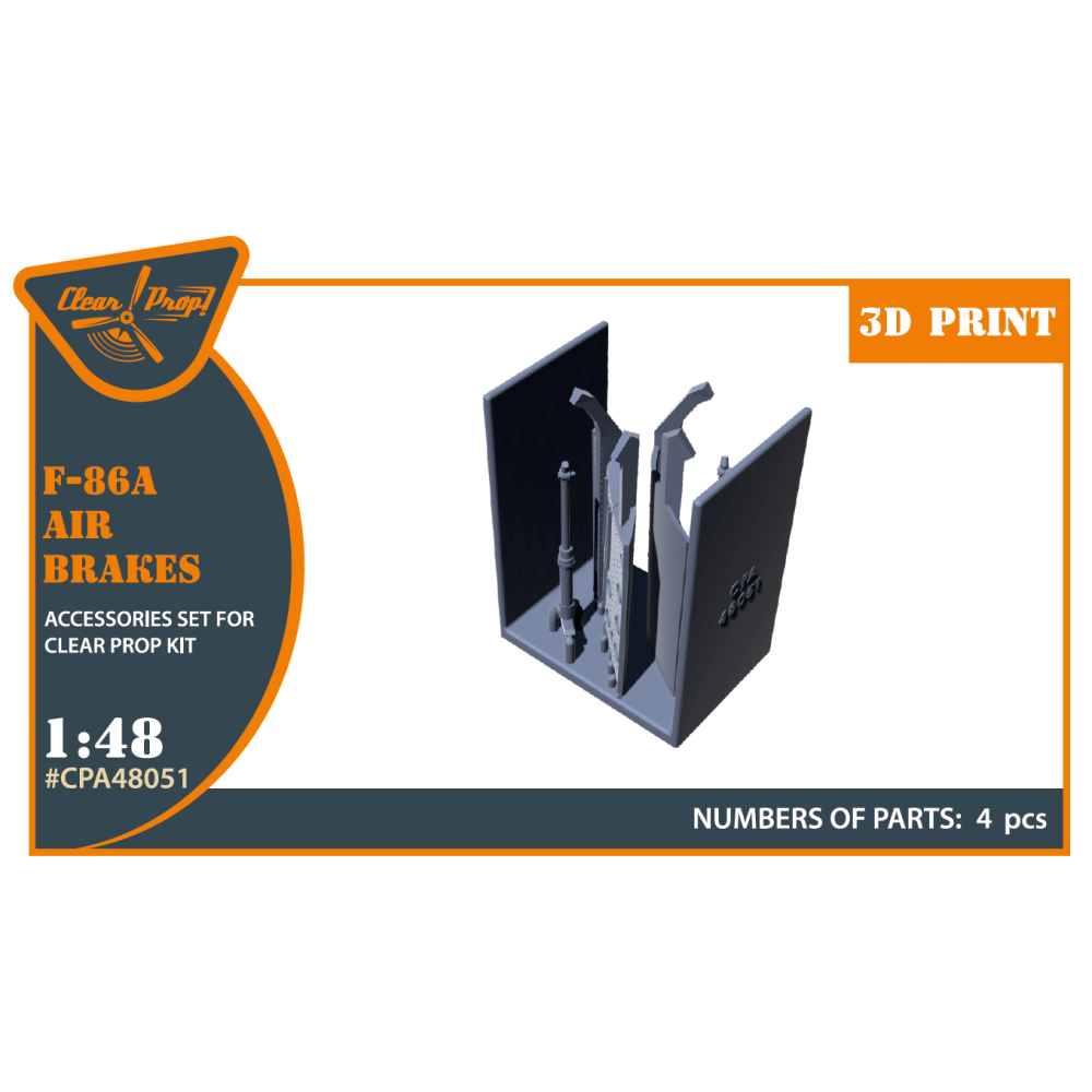 F-86A air brakes for CP kits 1/48 ClearProp CPA48051