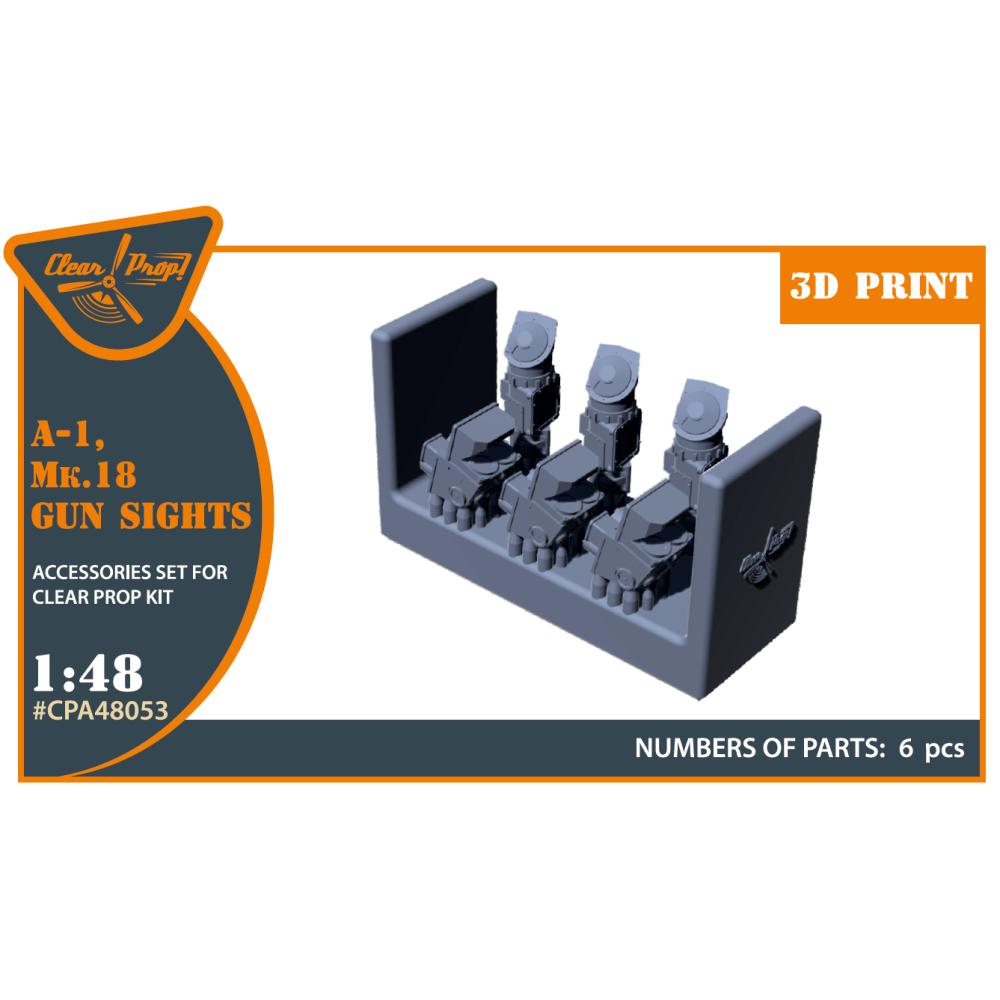 F-86A Mk.18, A-1 gun sights for CP kits 1/48 ClearProp CPA48053