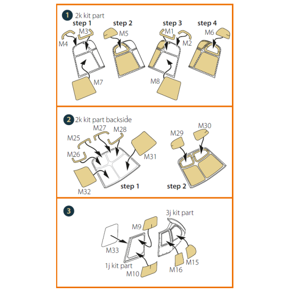 H-19 Chickasaw double-sided painting mask (AMP) 1/48 ClearProp CPA48075
