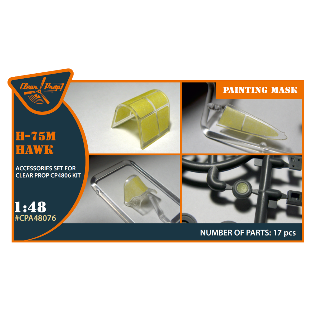 Hawk H-75M painting mask for CP kit (4806) 1/48 ClearProp CPA48076